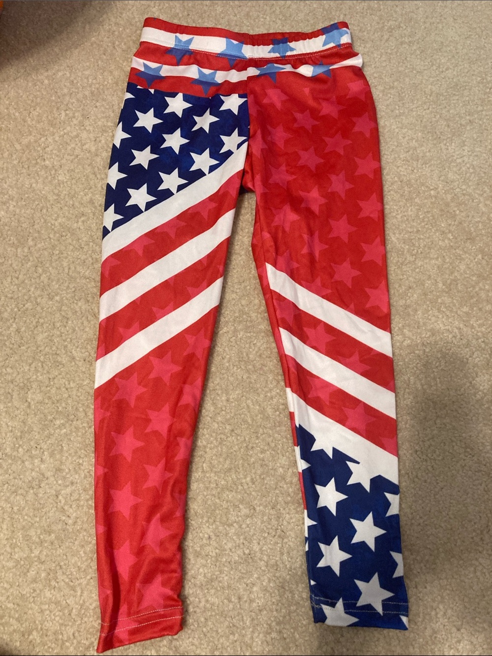 Kids Red Star-Spangled Leggings